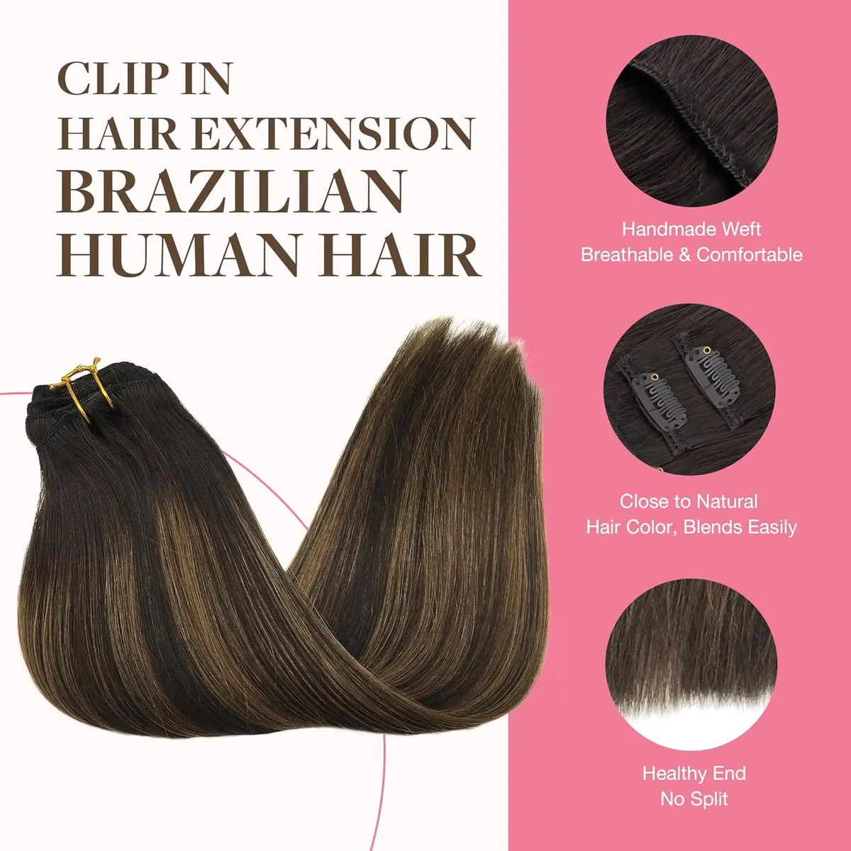 Extensiones Cabello Natural 45cm Marrón - Image 3