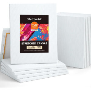 Lienzo Shuttle Pack De 12, 28x35 Cm, Algodón Blanco