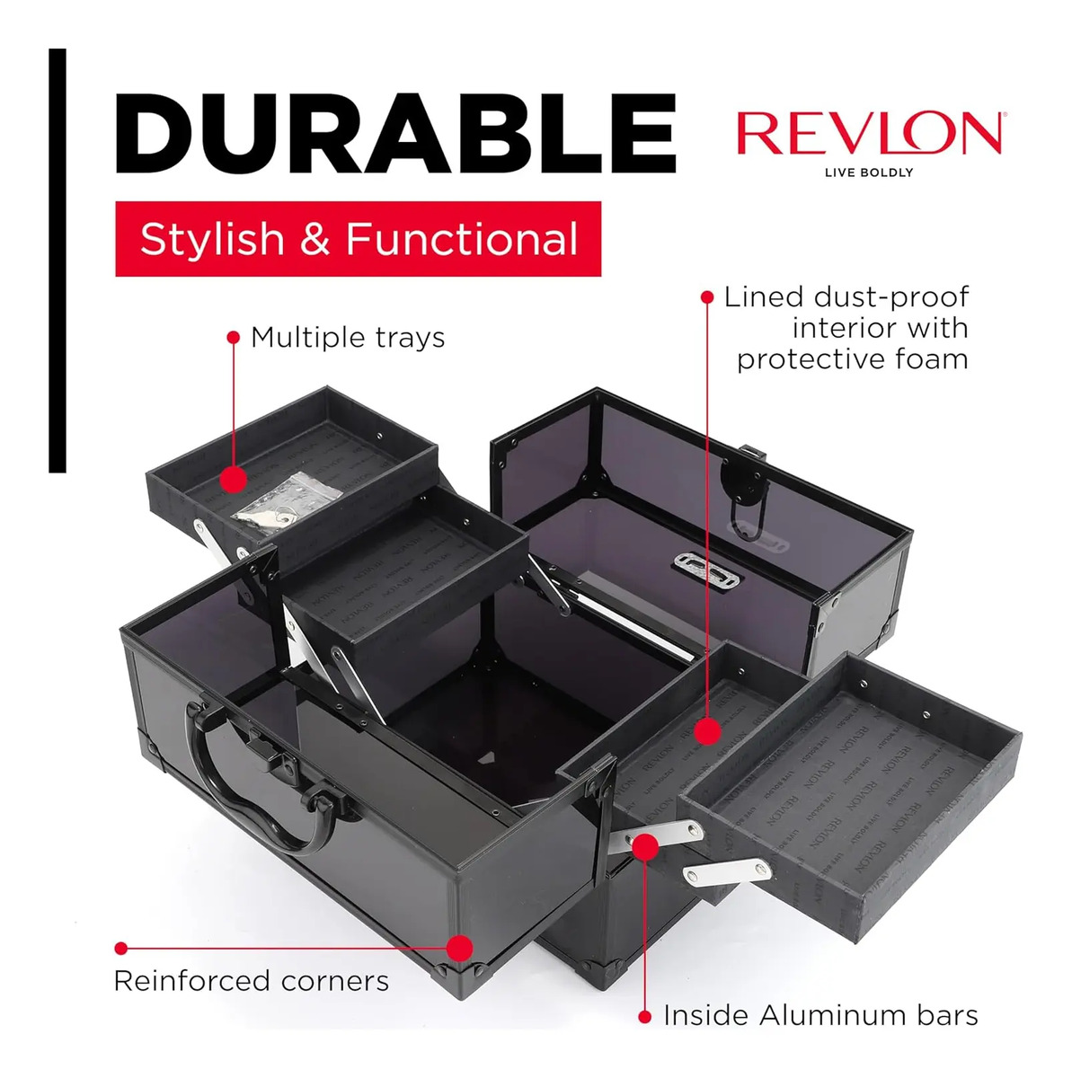 Caja Organizadora De Maquillaje Revlon, 25 Cm, Grande - Image 4