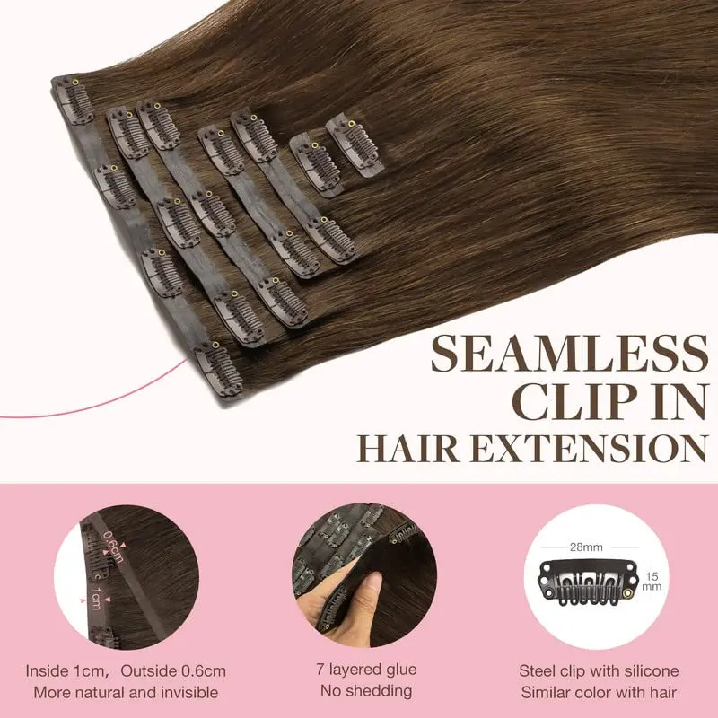 Cabello Humano Remy 50 Cm Chocolate Marrón Chocolate Marrón - Image 3