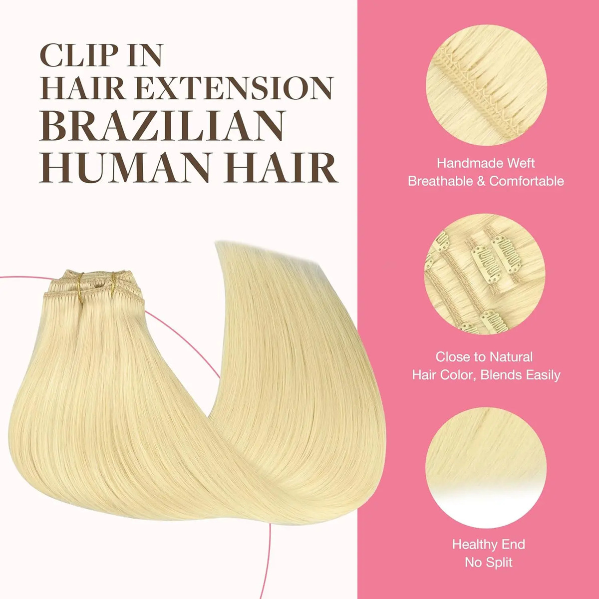 Extensiones Cabello Remy 45cm 150g Rubio Dorado - Image 3