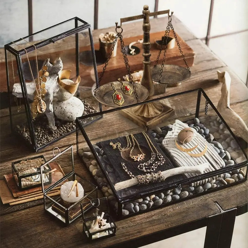 Organizador De Joyas Vintage En Bronce Para Cosméticos - Image 4