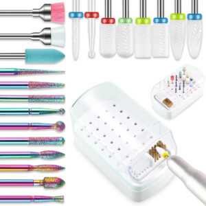 Kit De 21 Piezas Para Uñas Con Lima Eléctrica De 2,4 Cm Y Ca
