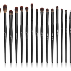 Pinceles De Maquillaje Veganos Sintéticos De 16 Piezas De Je Negro
