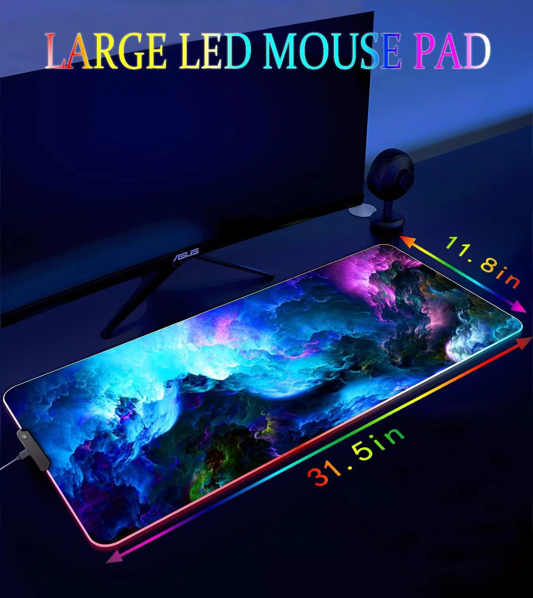Plancha De Ratón Rgb 80x30 Cm Con Base De Goma No Deslizante - Image 3