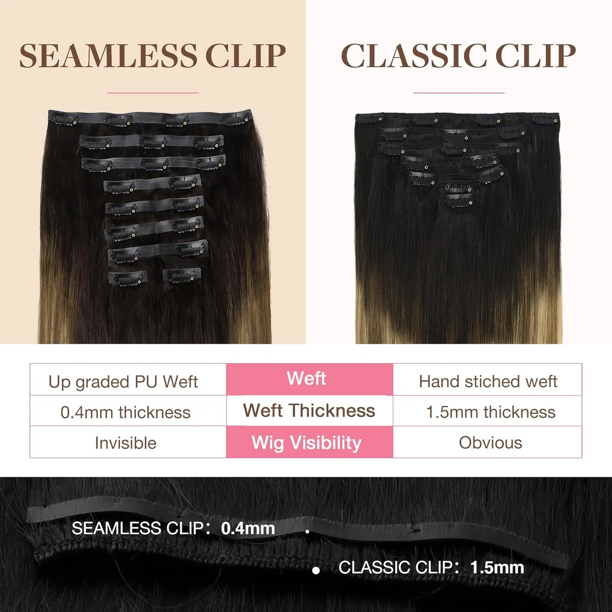Extensiones De Pelo Humano De 35 Centímetros Para Mujeres - Image 3