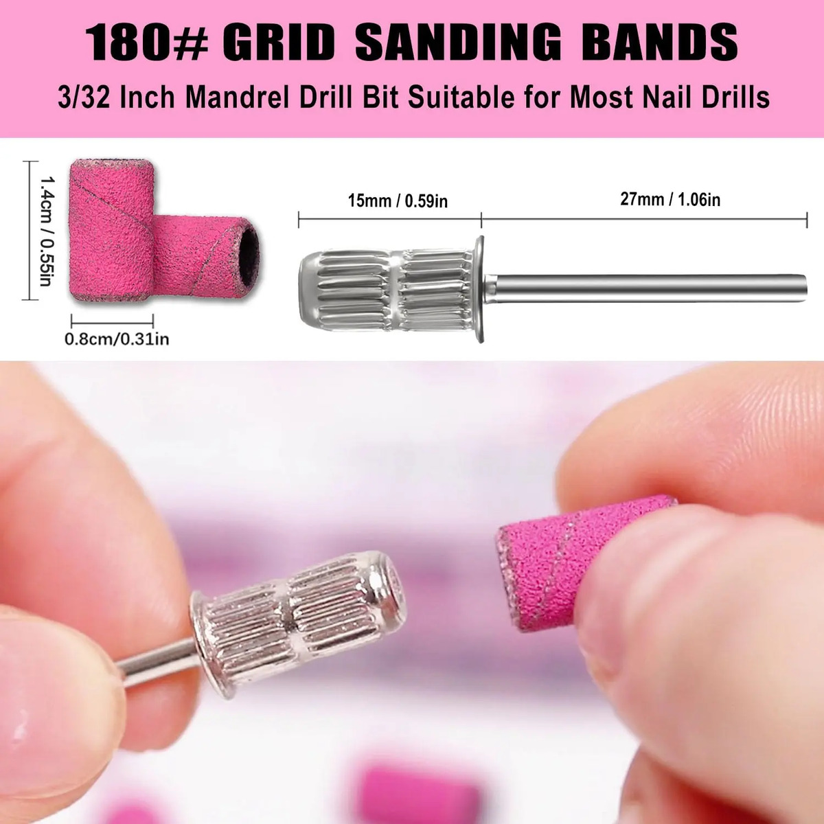 Pulidor De Uñas Profesional Con 80 Piezas Incluyendo Bandas - Image 5