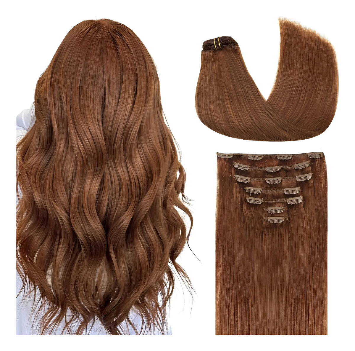 Cabello Humano Natural De 45 Cm Auburn Auburn