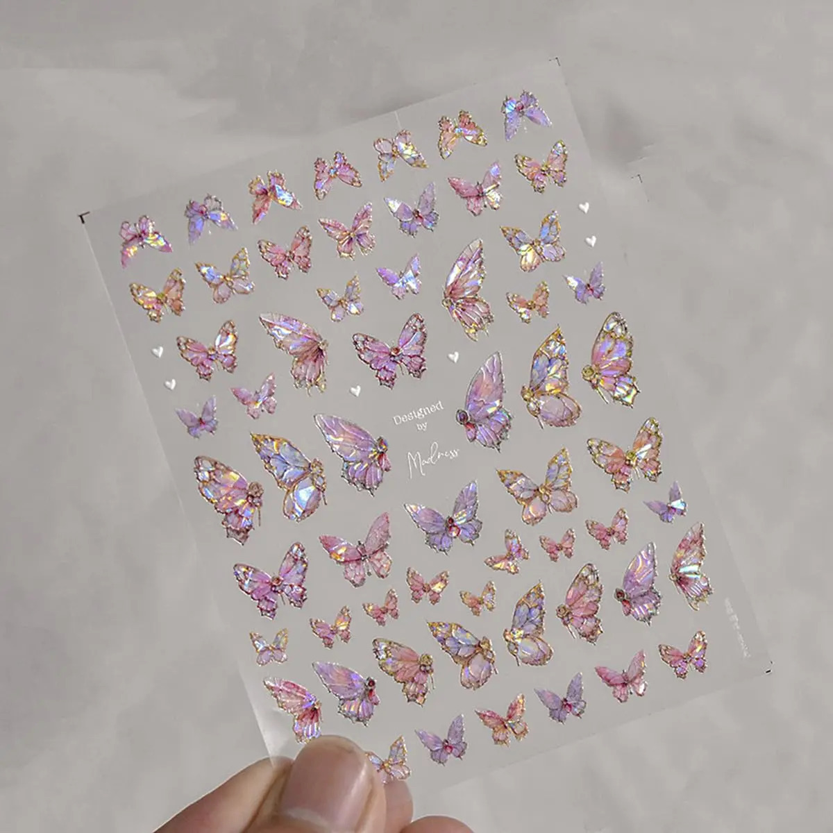 Pegatinas De Mariposas Rosadas De 5d Para Decorar Uñas Con D - Image 7