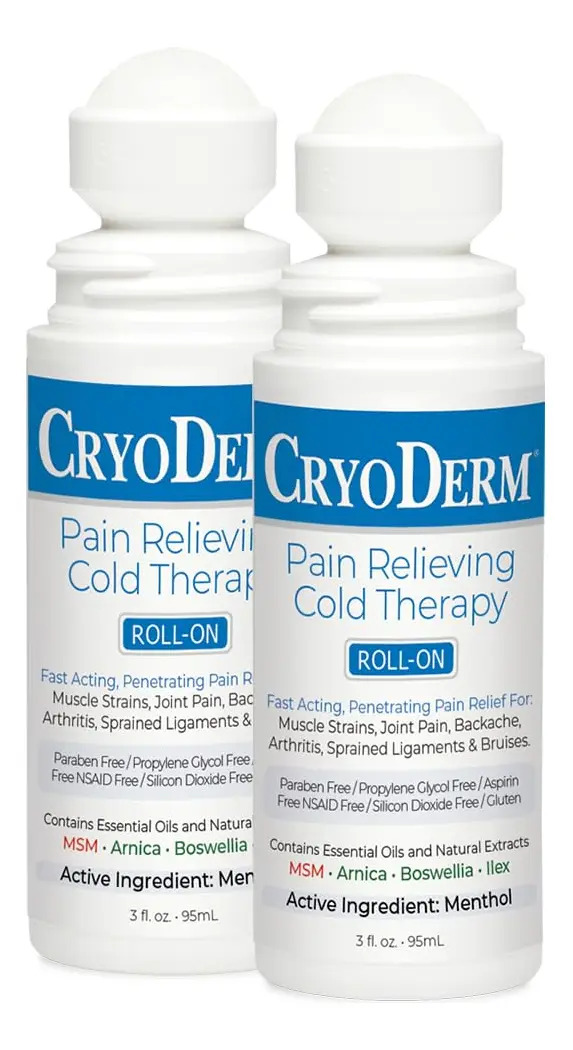 Cuidado Personal Cryoderm Roll On 3oz Paquete Con 2 Unidades