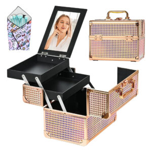 Estuche Organizador De Maquillaje Varios Tamaños Rosa Portát