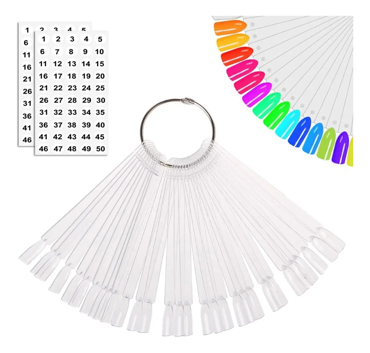 Palitos Para Muestra De Esmalte De Uñas Jassins 50 Unidades