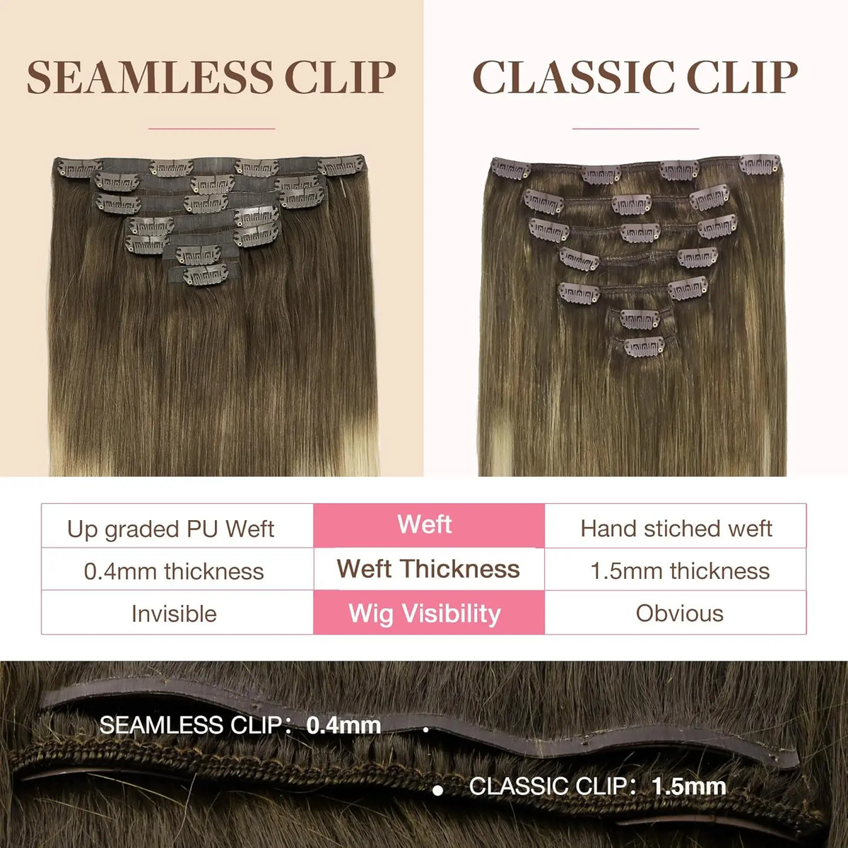 Extensiones Cabello Remy 40cm Marrones Rubios - Image 3