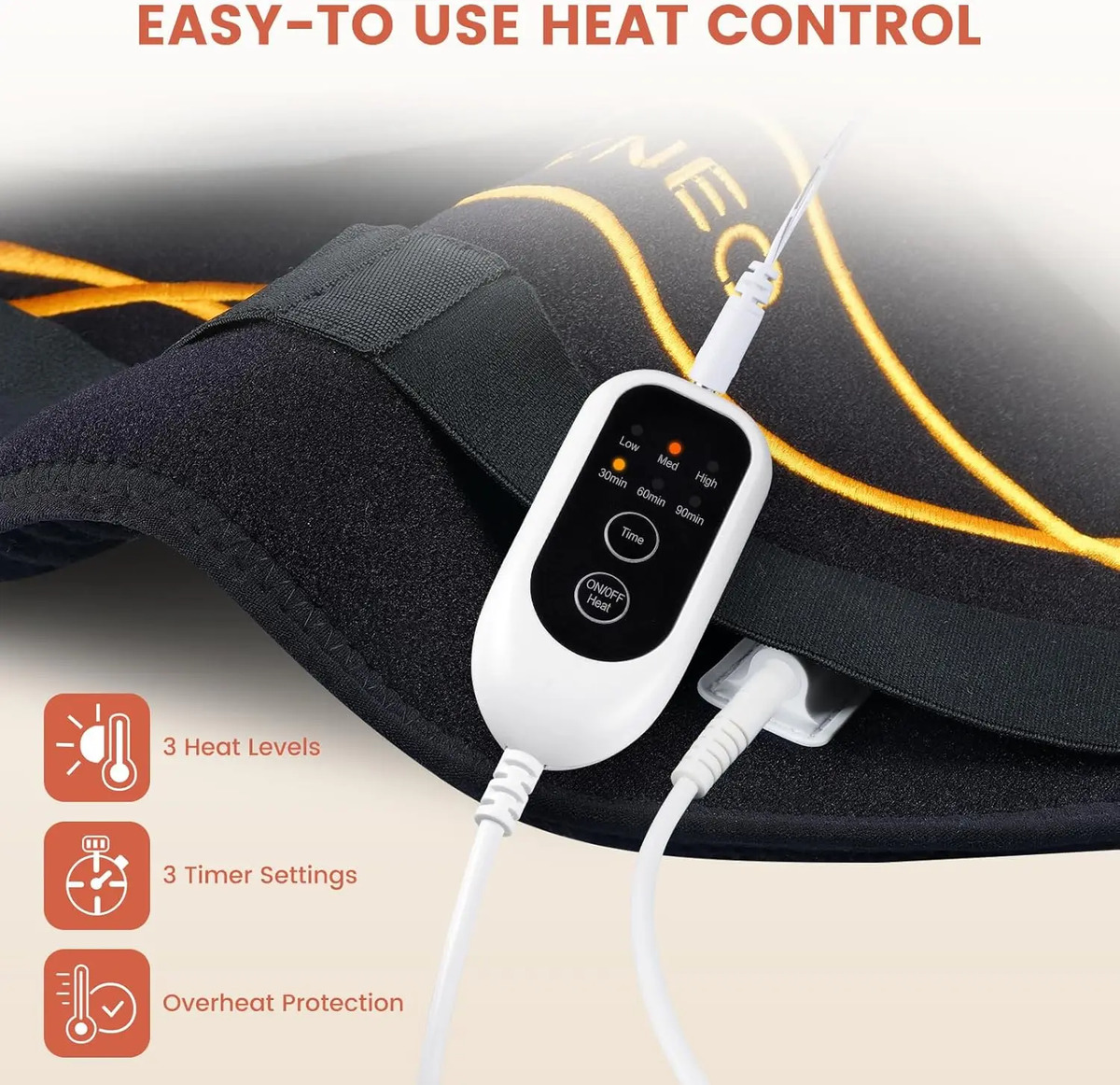 Parche Térmico Ajustable 3 Niveles Calor Lumbar Cintura Abdo - Image 4