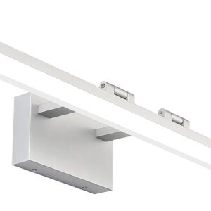 Luz De Baño Led Plateada, 80cm, Luz Blanca Regulable