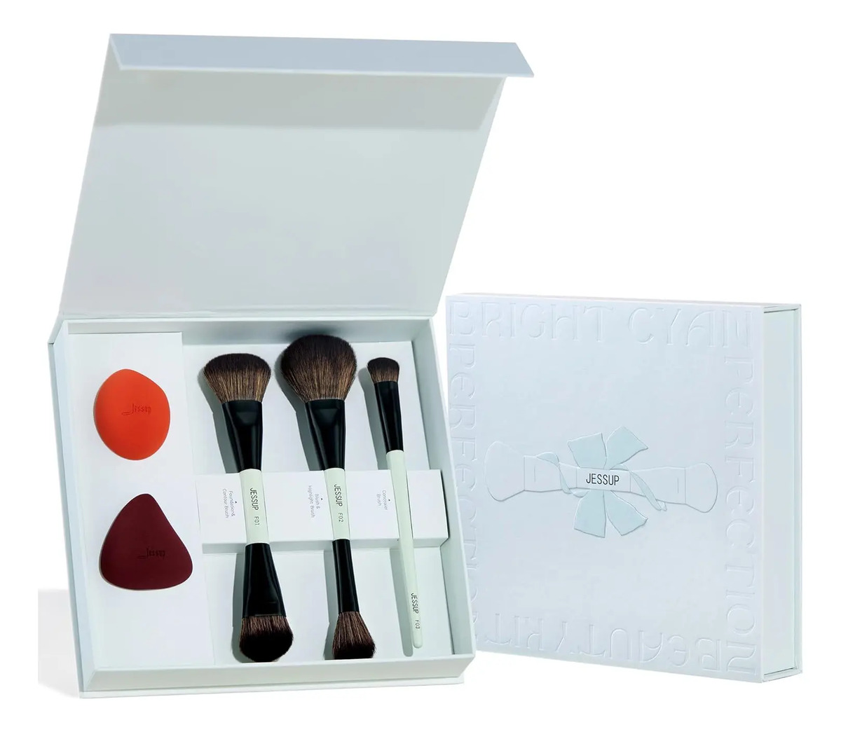 Cepillos De Maquillaje Jessup De 3 Piezas Con Esponja Para B
