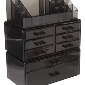 Organizador De Maquillaje Con 8 Cajones Negro