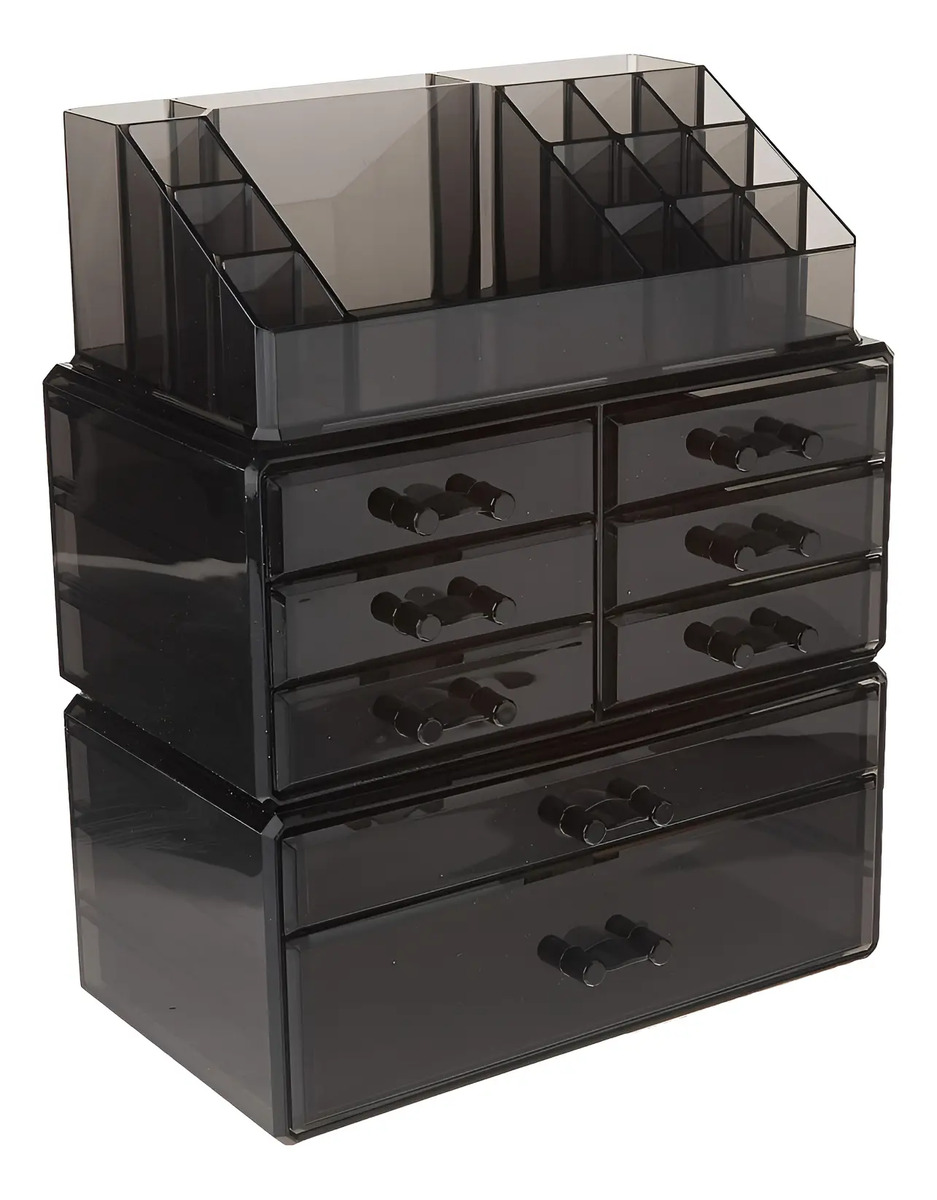 Organizador De Maquillaje Con 8 Cajones Negro