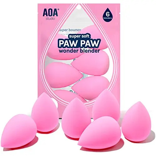 Juego 6 Esponjas Maquillaje Base Corrector Polvo Crema