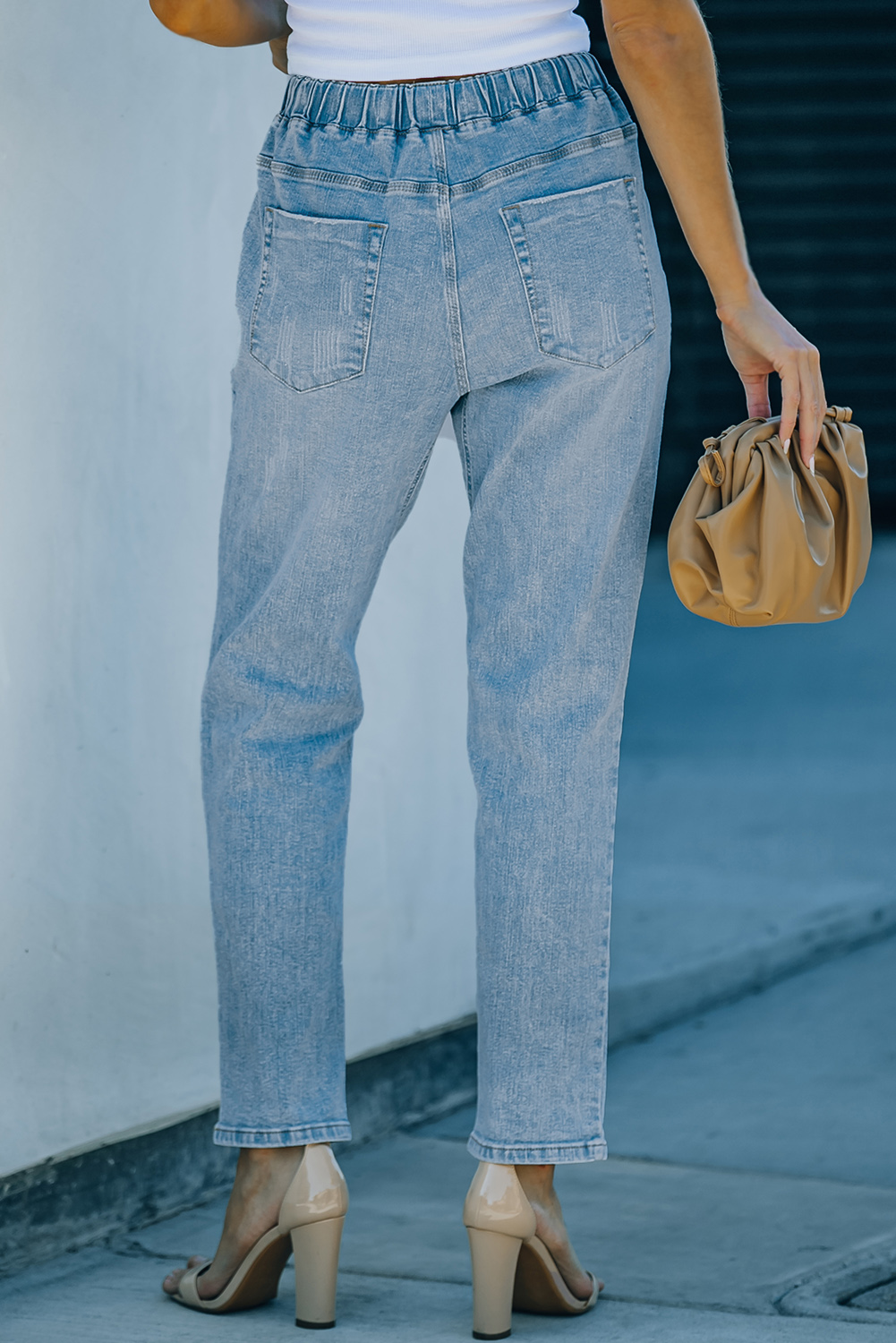 Jean Celeste Desgastado Jogger - Image 2