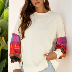 Top Beige Escocés