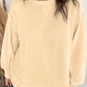Buzo Beige Cuello Redondo