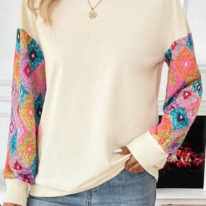 Top Damasco Cuello Redondo