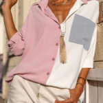 Camisa Rosa Empolvado Combinado