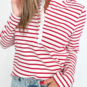 Top Rojo a Rayas