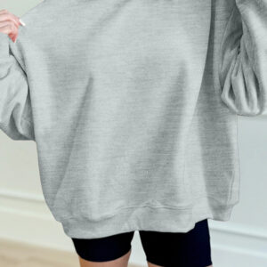 Buzo Gris Oversize Cuello Alto