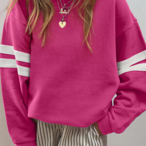 Buzo Rojo Rosado Hombro Caído Oversize