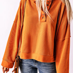Hoodie Naranja Patchwork