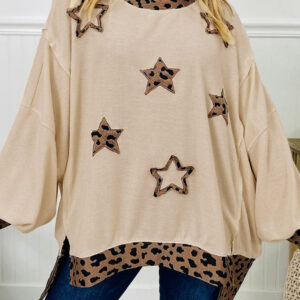 Buzo Beige Patchwork Holgado