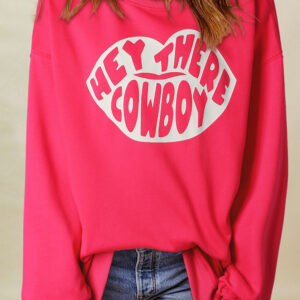 Buzo Rosa Estampado Oversize