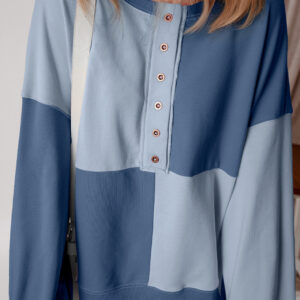 Buzo Celeste Combinado Oversize