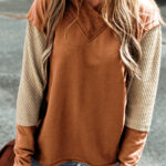 Hoodie Castaño Patchwork