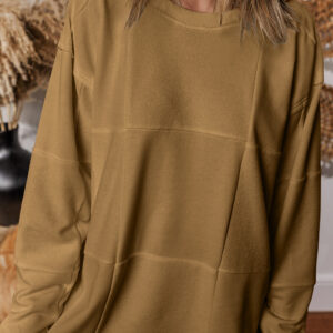 Buzo Beige Francés Claro Patchwork Holgado
