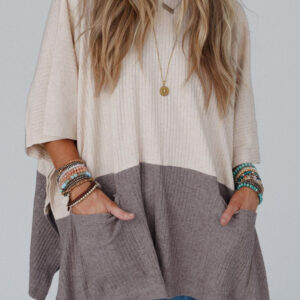 Blusa Caqui Pálido Combinado