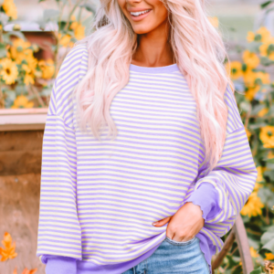 Top Violeta a Rayas Suelto