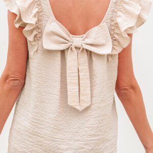 Blusa Beige Con Nudo