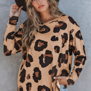 Top Animal Print Estampado Leopardo Suelto