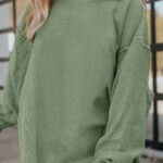 Buzo Verde Pasto Acanalado Oversize