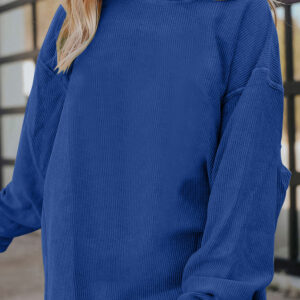 Buzo Azul Oscuro Acanalado Oversize