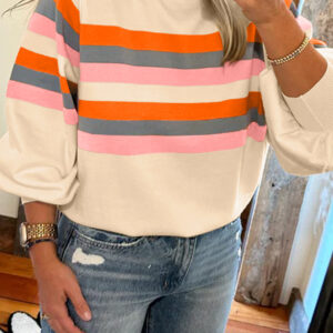 Buzo Beige a Rayas