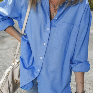 Camisa Azul Estilo Túnica
