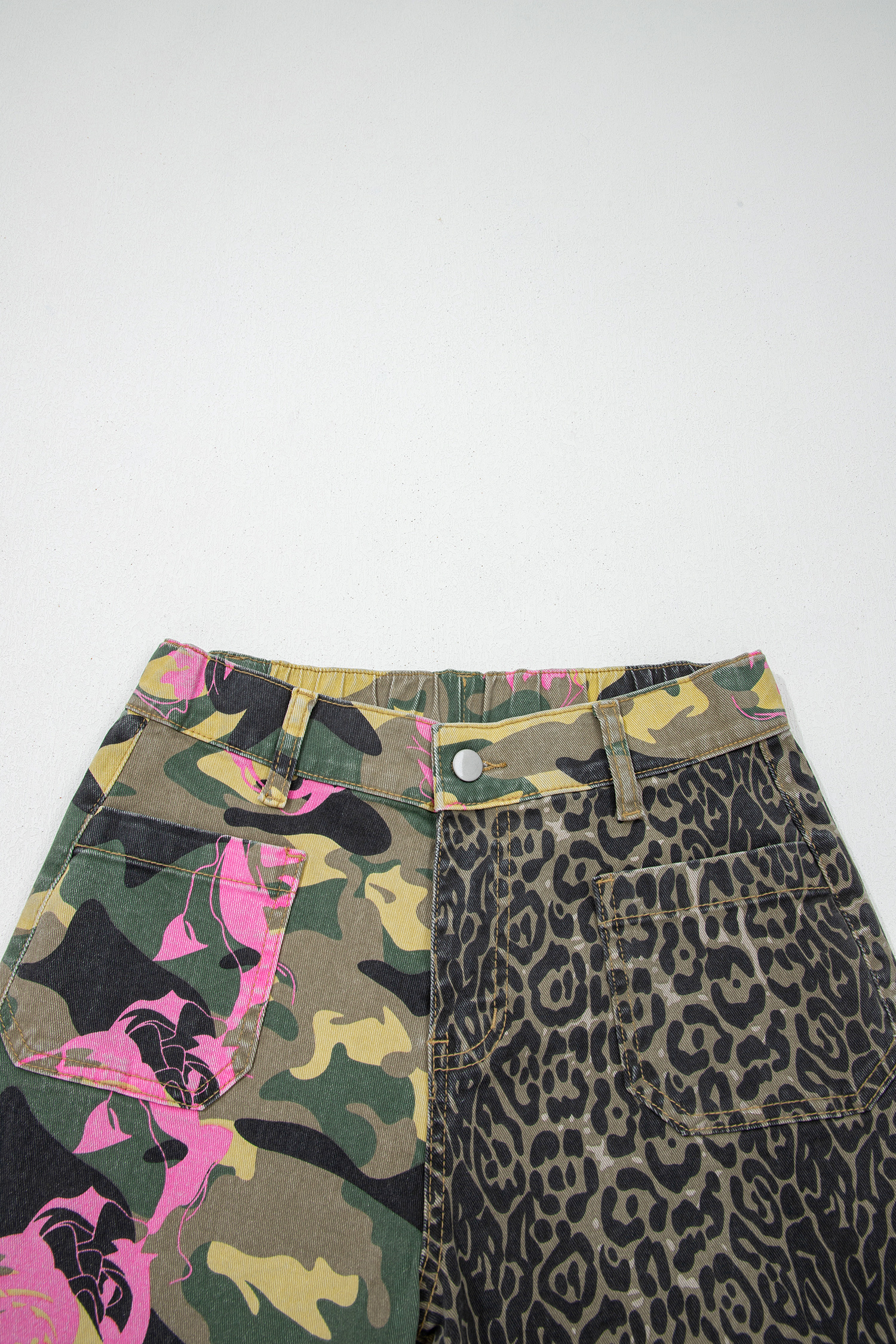 Jean Multicolor Abstracto Camuflado Estampado Contraste - Image 6