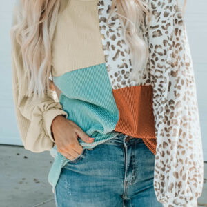 Top Animal Print Acanalado