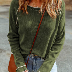 Top Verde Cuello Redondo