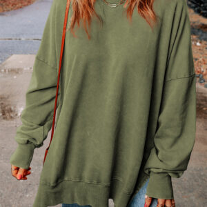 Buzo Verde Acanalado Oversize