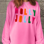 Top Rosa Estampado con Texto